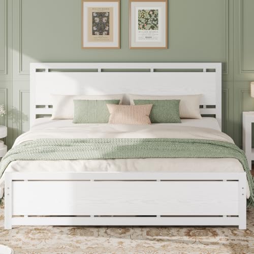 LIKIMIO King Size Bed Frame with Headboard and Footboard