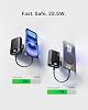 INIU Power Bank más pequeño de 20000mAh, Cargador portátil de carga rápida 22.5W PD con cable desmontable, Batería segura para vuelos con pantalla LED para viajes Xiaomi iPhone Samsung Google, Tamaño mini, Negro 5