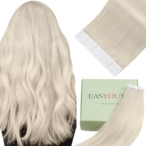 Extension Cheveux Naturel Adhesif #1000 Blond 16 Pouces 80g Easyouth
