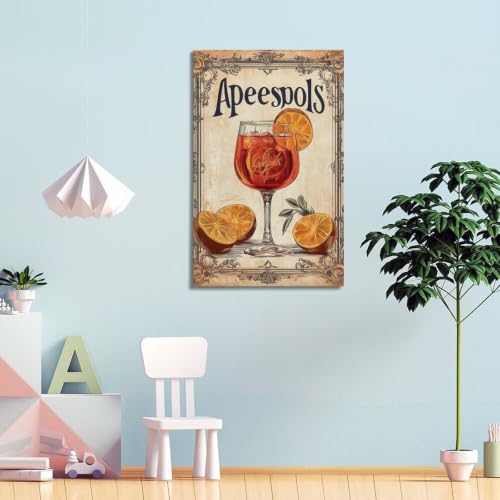 Póster en lienzo de Aperol Spritz con marco estilo para renovar la decoración del hogar 4