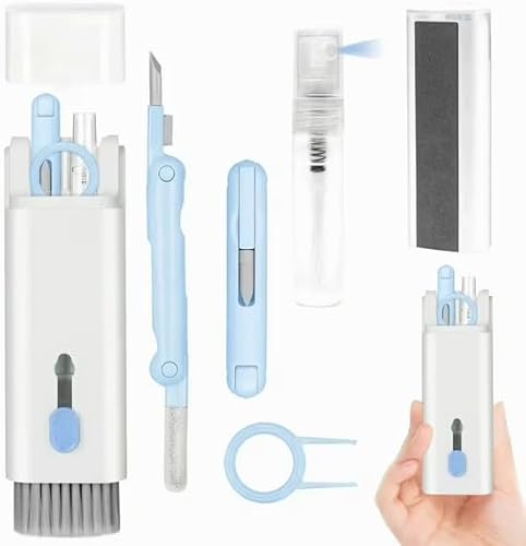 Juego de limpiador de teclado 7 en 1 para auriculares, lápiz de limpieza, extrac