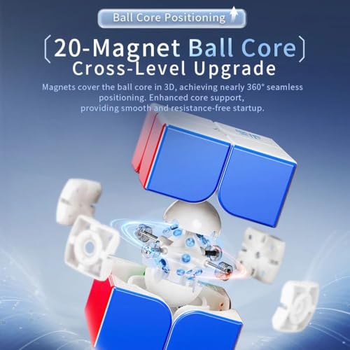 Image of MoYu WeiPo 2x2 V5 Magnetic Speed Cube | MagLev, 20-Magnet Ball-Core & UV Coated Finish | Flagship 2x2 with 8 Compression Settings & Large Corner-Cutting