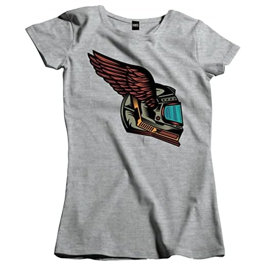 Camisa Feminina motoqueiro motociclista capacete moto Tamanho:G;Cor:Cinza