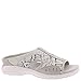 Easy Spirit Women's Traciee2 Flat Sandal, Silver 099, 8 Narrow