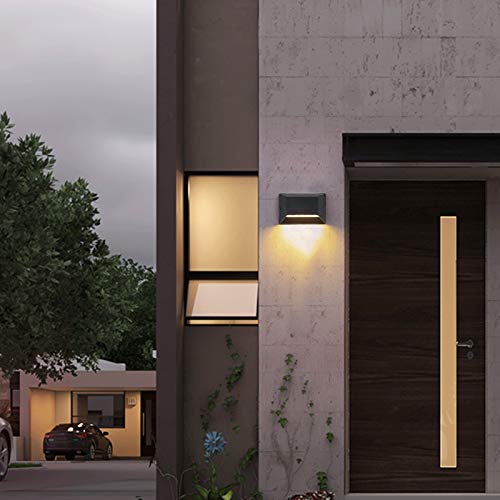 Aplique LED de pared 5W impermeable para interior y exterior con placa montaje 7