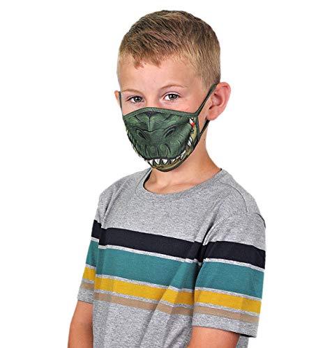 Wild Republic Wild Smiles Childs Face Mask, Reusable Face Mask, Washable Face Mask, Half Face Mask, Crocodile Print Design, Fashion Face Mask #TOP1