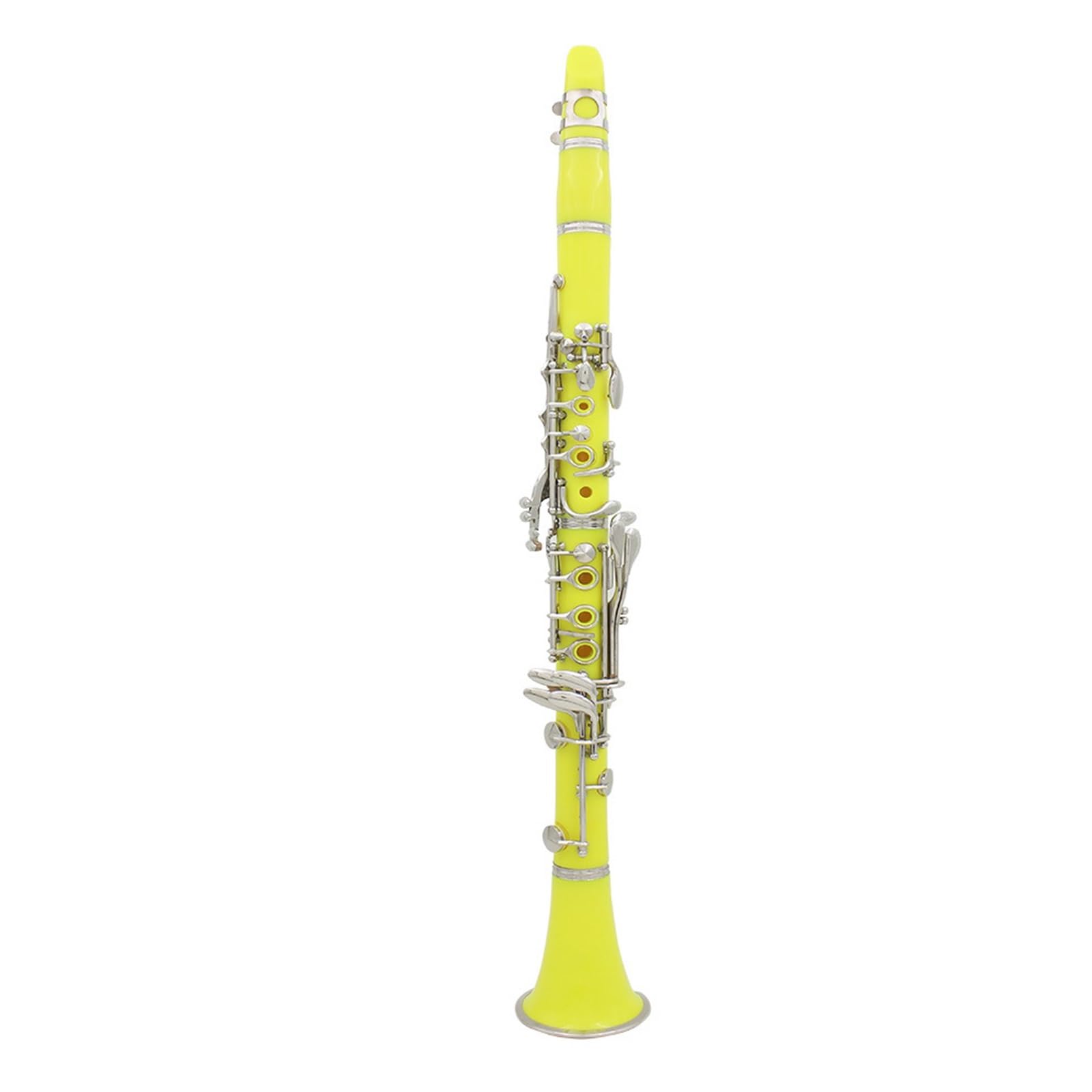 Clarinete Bb Tone 17 Teclas Baquelita Adecuado Para Adultos Y Principiantes Practican Tocar(Yellow)