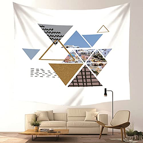 Tapiz de pared de paisaje triangular KnSam, decoración textil de 150 x 130 cm 4