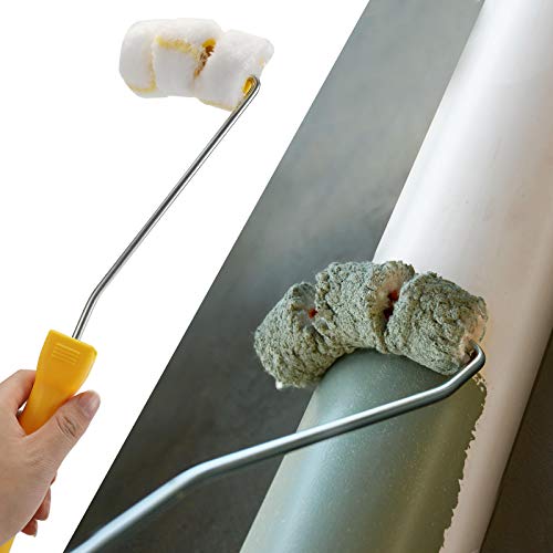 Rolo de pintura para tubos com moldura, refil de pintor de tubos, kit de rolo inteligente para tubos