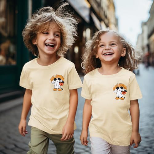 Image of Toddler Halloween Shirts Girls Boys Pumpkin Ghost Short Sleeve Tees