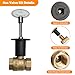 Skyflame 3/4 Inch Straight Gas Key Valve Kit for Fire Pit Fireplace with Flat Black Flange, and 3 Inches Universal Key