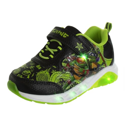 Josmo Kid's Men Ninja Turtles Lighted Sneakers (Toddler/Little Kid) Black/Green 7 Medium by Nickelodeon - Used condition - US$32.81