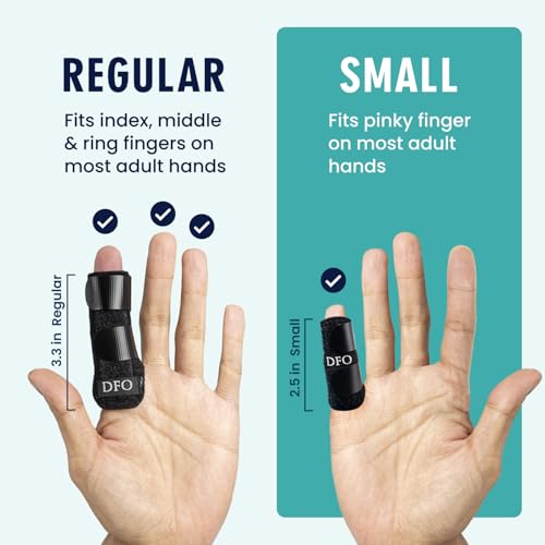 Image of Dr. Frederick's Trigger Finger Splint - 2 ct - HSA /FSA - Pinky & Thumb - Padded Brace for Arthritis, Mallet Finger, Tendonitis, Trigger Thumb - Adjustable, Doctor-Developed - Small Black (Pack of 2)