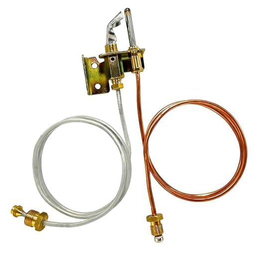 MCAMPAS Conjunto piloto de calentador de agua de gas natural que incluye termopar piloto y tubo. 61 cm