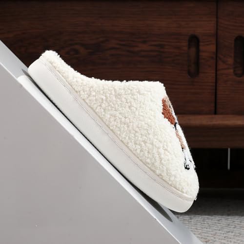 Image of LNERIP Animal Slippers Fruit Slippers Plant Slippers Various Cartoon Patterns Fluffy Soft Memory Foam Retro Indoor Outdoor Home Couple Shoes