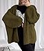 PRETTYGARDEN Womens Oversized Cardigan Sweaters 2025 Fall Long Lantern Sleeve Knit Open Front Lightweight Sweater (Army Green,Medium)