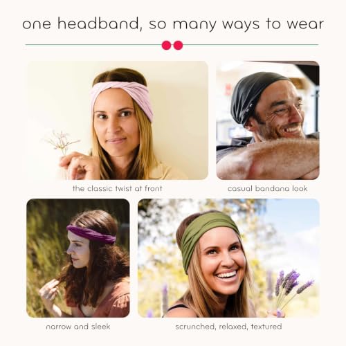 Image of KOOSHOO Head-Band for Men and Women - Durable, Plant-Based Hair Accessory - Versatile Sports Sweatband - Elastic Thick Sweat Band for Women & Men - Great for Running, Yoga, Exercise, etc