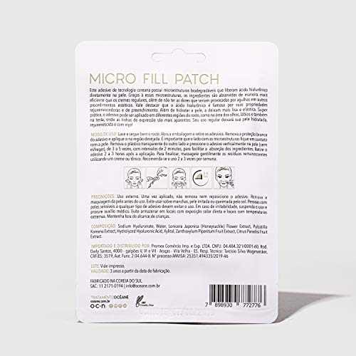 Adesivo Para Rosto com Microestruturas de Ácido Hialurônico - Micro Fill Patch 2un