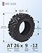 GarveeTech 26x9-12 ATV Tires - All-Terrain, Off-Road, and Mud/Trail Tires for ATVs and UTVs, Tubeless, Set of 2
