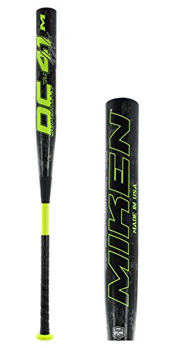 Miken DC41 Denny Crine Four Piece ASA Supermax Softball Bat, Black, 34