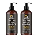 Massage Oil for Massage Therapy and Manipulation Therapy with Ylang Ylang and Ginger Infused with Co