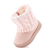 BMCiTYBM Baby Snow Boots Boy Girl Winter Boots Infant Nonslip Lightweight Outdoor Warm Shoes for Cold Weather 6 9 12 18 24 Months Pink Size 5 Toddler
