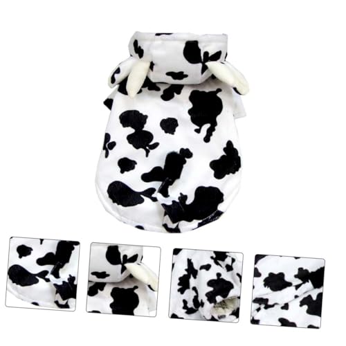 Disfraz de vaca para perro pequeño talla M blanco miniatura 2