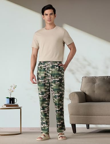 Image of Amazon Brand - Symbol mens 100% Cotton Pyjama /Lounge Pants |Regular Fit | Printed | Available in Plus Sizes