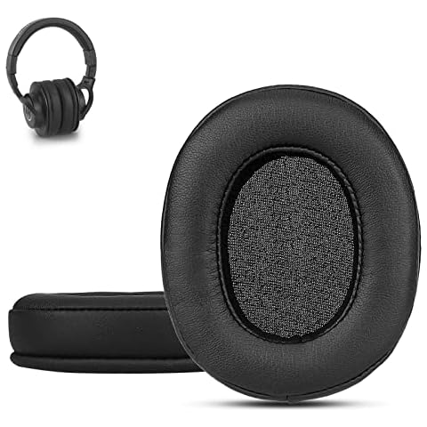 Krone Kalpasmos Premium Replacement ATH M50X earpads, Audio Technica Headphone Covers Fit ATH M40X M50 M40 M30 MSR7, Large Oval Pads for ATH, Softer and Thicker Memory Foam Ear Cushions Cover