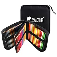 Zenacolor - 72 Buntstifte für Erwachsene, Transporttasche, 72 Professionelle Buntstifte, Buch zum Ausmalen für Kinder und Mandala, Erwachsene – Set Buntstifte