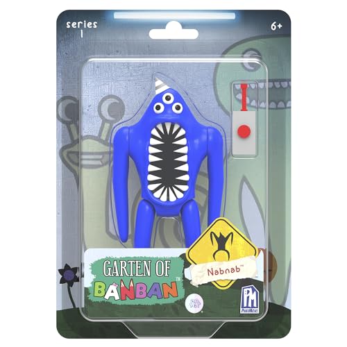 Garten of Banban Nabnab 5 inch Action Figure, Blue Monster Character, Ages 6+, Series Collectible Toy