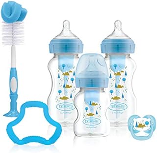 Dr. Brown's Natural Flow Options+ Anti-Colic Baby Bottle Gift Set, Blue