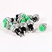 10 Pcs Momentary SPST NO Green Round Cap Push Button Switch AC 3A/125V 1.5A/250V