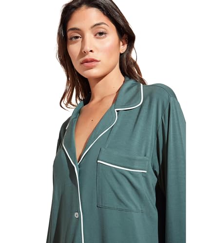Image of Eberjey Gisele Classic Women's Pajama Set | Long Sleeve Shirt + Long Pants