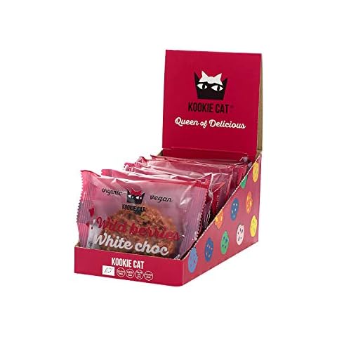 Kookie Cat Wildbeeren - Vegane Cookies Einzeln Verpackt Glutenfrei Sojafrei Bio Mandel & Hafer - 12 X 50g Multipack Cover