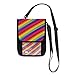 Cartera de viaje para cuello de viaje, rompecabezas, pasaporte, organizada, bolsa para el cuello de viaje, bolsa cruzada para teléfono para mujeres y hombres Multicolor Rainbow Stripes 4. talla única