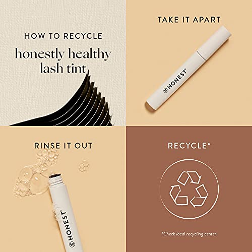 Honest Beauty Honestly Healthy Lash Tint, Clear With Castor Oil |Serum-Infused Lash Tint | Ewg Certified + Ophthalmologist Tested + Cruelty Free | 0.27 Fl.oz. #TOP5