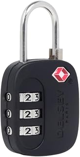 Delsey Paris TSA 3 Digit Luggage Lock Black — Travel Locks