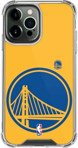 Skinit Clear Phone Case Compatible with iPhone 14 Pro Max - Officially Licensed NBA Golden State Warriors Large Logo Design