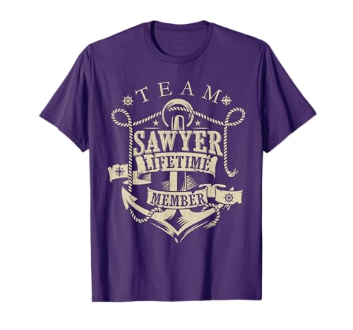 Team SAWYER Lifetime Member Vintage SAWYER Family Name T-Shirt
