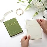 Engrowtic 2 Pcs Premium Wedding Vow Books His and Her Husband Wife Wedding Must Have Registry Ideas Canvas Linen Cover Gold Foil Lettering Lined Page Gift for Newly Engaged Couple(Dark Green-White)