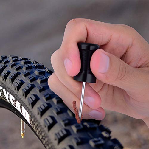 Tubeless Bike Tire Repair Kits，For Road Bicycle And Mountain Bike Mtb Tires Fix A Puncture Or Flat, Includes Storage Canister Plugger Tool With Plugs, 5 Bacon Strips #TOP5
