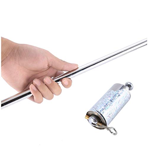 Eaiven Magic Pocket Staff Portable Martial Arts Metal Staff Magic Wand for Professional Magician with Operation Video 150CM Sliver Silver