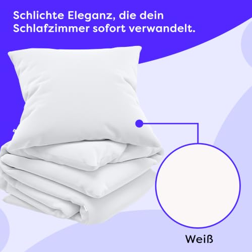 Wolkenfeld Mikrofaser Bettwäsche 135x200 cm – Kuschelig Weich, Bügelfrei & Doppelt Gebürstet – Oeko-TEX Bettwäsche-Sets… – Ansicht 2
