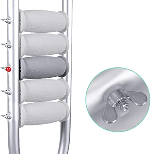Stampelle regolabili per adulti 2 pezzi Stampelle ascellari in alluminio Stampelle mediche antiscivolo Stampelle con impugnatura confortevole