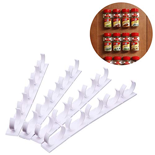 Kitchen Spice Rack Organizer 20 Spice Gripper Clip Strips Cabinet Door for Spice