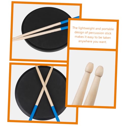 MAGICLULU Baquetas de madera de arce 5a con mango antideslizante para práctica y ejercicio Color azul miniatura 3