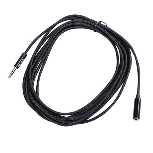 Veemoon Câble Rallonge Audio Jack Mètres Noir Extension Stéréo Mâle vers Femelle pour Casque Filaire et Écouteurs Câble Auxiliaire Prolongateur Robuste et Flexible