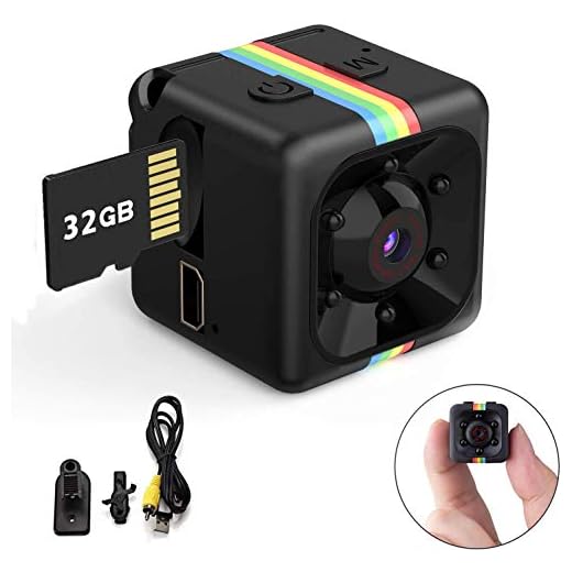 Mini Cámara Espía Oculta Mini Cámara de Vigilancia con Tarjeta SD de 32GB, 1080P HD Grabadora de Video Portátil Camaras de Seguridad con Detección de Movimiento IR Visión Nocturna Interior/Exterior