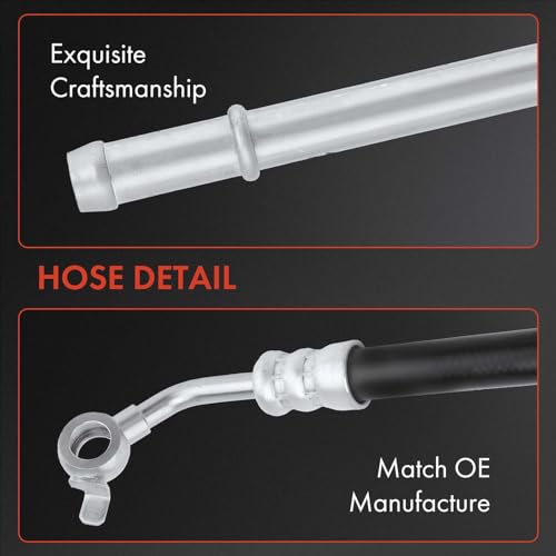 A-Premium Power Steering Pressure & Return Hoses Line Assembly Compatible with Toyota Sienna 1998 1999 2000 2001 2002 2003, 3.0L, with O-ring & Washer, Pump to Rack/Gear to Reservoir/Cooler - Thumbnail 5